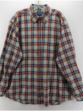Pendleton Shirt XXL Sir Fine Worsted Wool Button Down Plaid Heritage *